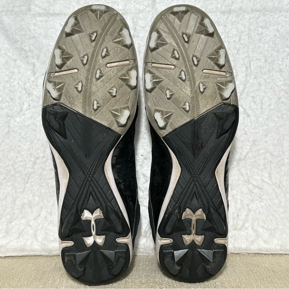 Under Armour Mens Black Harper Mid RM Baseball Softball Cleats Shoes SZ US 10.5 - Picture 8 of 11